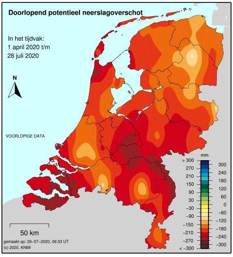 Neerslagtekort kaart